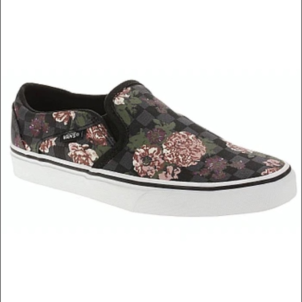 Vans Asher flower and checks size 7